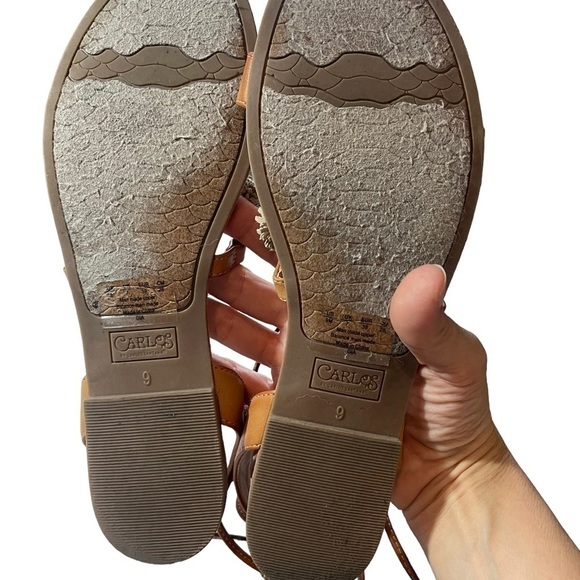 Carlos by Carlos Santana | Women's Brown Gia Sandal - Size 9, Lace-up - Picture 12 of 13